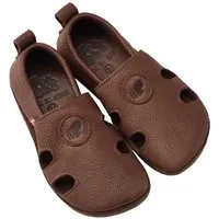 Pololo Pololo Barfußschuh "Sommer" aus pflanzlich gegerbtem Leder mit Gummisohle, Größen 20-34, Braun, – Produktbild 1 von 1