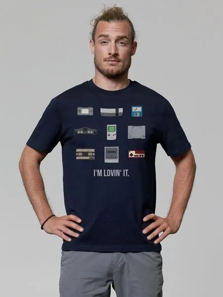 watapparel watapparel T-Shirt Unisex Videogames, French navy, – Produktbild 2 von 3