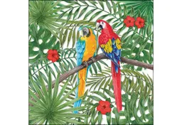 Ambiente Luxury Paper Products Papierserviette, Servietten Papier 33x33cm 3-lagig mit Papageien Motiv 20 Stück – Produktbild 1 von 1