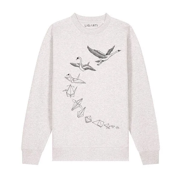 LIGARTI Pullover – Origami Schwan – LIGARTI Tiermanufaktur, Waldgrun, – Produktbild 2 von 2