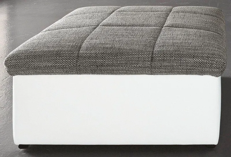 DOMO collection Hocker SPLASH 87x87 cm, komfortabel, modernes Design, Grau|weiß, – Produktbild 4 von 5