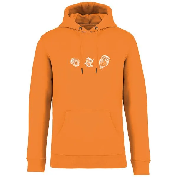 Greenspired Greenspired Basic Bio Unisex Hoody Nr. 4 Three Owls 350g/m² XXS - 3 XL, Mandarine, – Produktbild 1 von 1