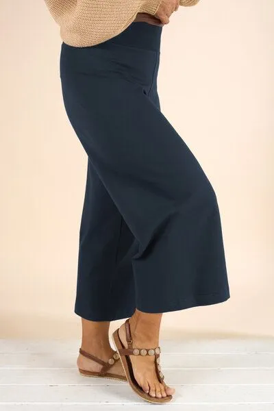 La Gitana La Gitana Culotte Hose Damen Bio-Baumwolljersey nachhaltig – „Loah“, Blau, – Produktbild 3 von 4