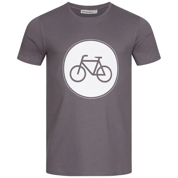 NATIVE SOULS Native Souls T-Shirt Herren - Bike, Charcoal, – Produktbild 1 von 1