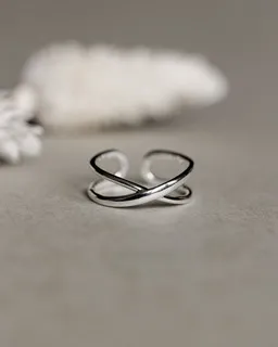 lille mus lille mus Ring 'Doppel' 925 Silber – Produktbild 1 von 1