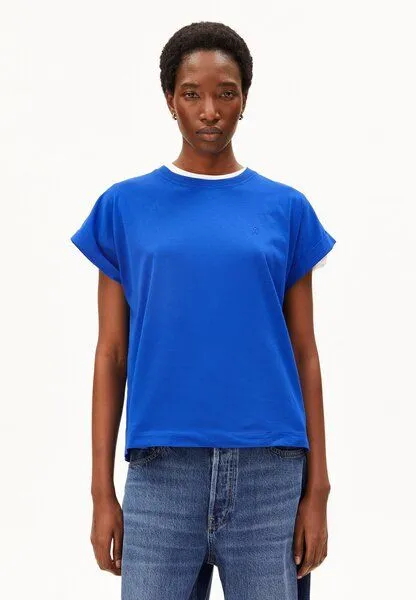 ARMEDANGELS ARMEDANGELS IDAARA Damen T-Shirt aus 100% Bio-Baumwolle, Dynamo blue, – Produktbild 1 von 4