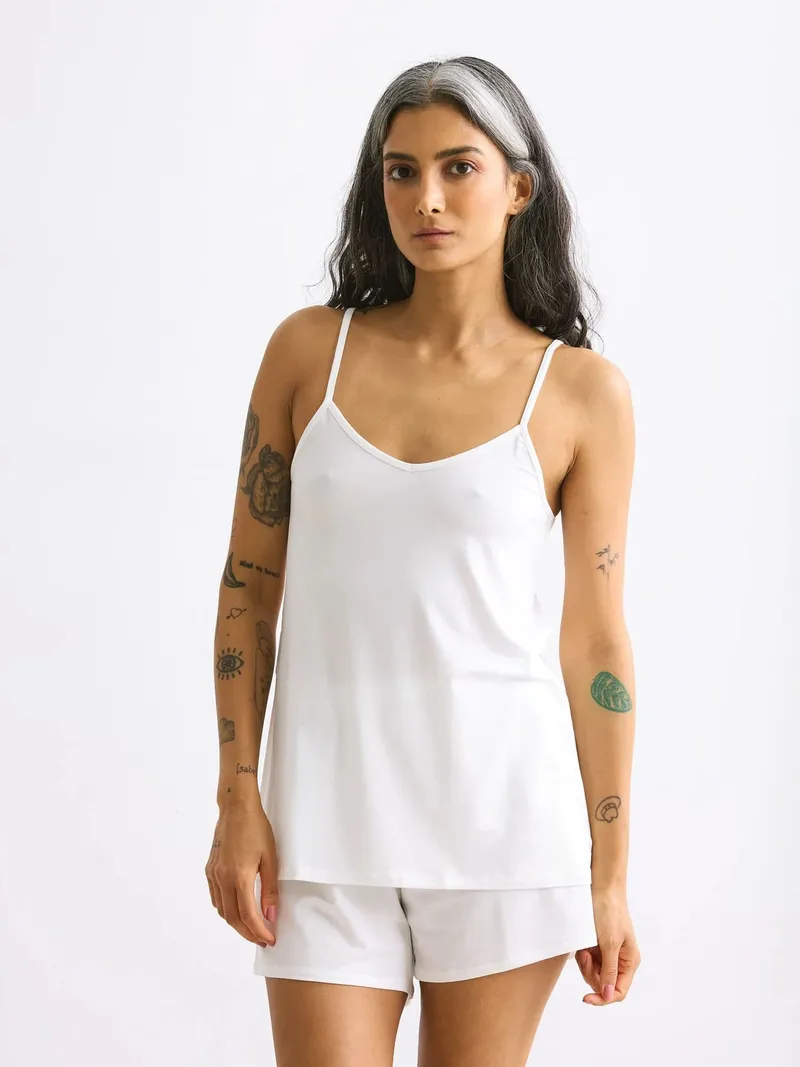 erlich textil erlich textil Light Touch Camisole Top aus weichem Modal, made in Europe, Ecru, – Produktbild 1 von 5