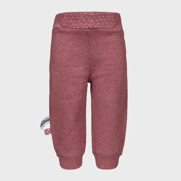 OrganicEra Baby-Sweatpants 'OrganicEra' aus Bio-Baumwolle, Bordeaux melange (rot), – Produktbild 3 von 3