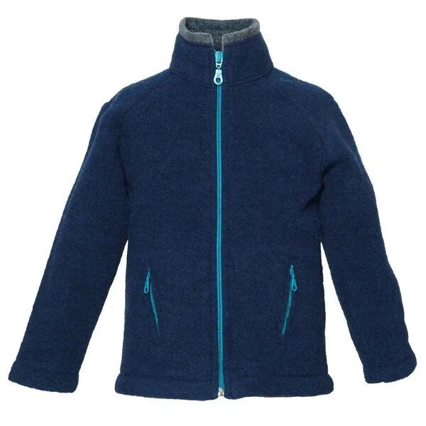 Reiff Reiff Strick Kinder Jacke Fleecejacke kbT-Schurwolle, Marine, – Produktbild 1 von 4