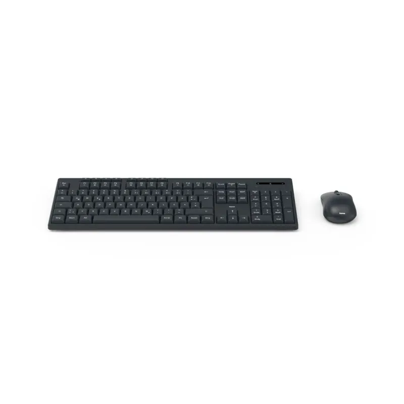 Hama Hama "Funktastatur mit Maus ""WKM-200"", kabellos, 8 Media-Tasten, Schw., QWERTZ DE (00173056)" – Produktbild 1 von 4