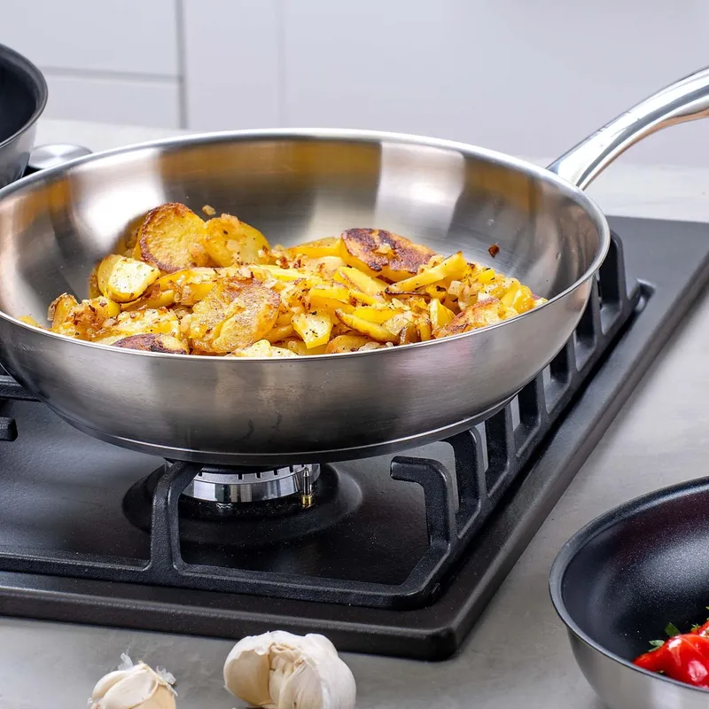 Chefkoch trifft Fackelmann Chefkoch trifft Fackelmann Bratpfanne München, Ø28cm, Edelstahl – Produktbild 2 von 3