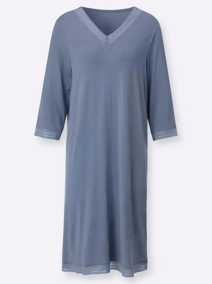 creation L Nachthemd Nachthemd 3/4-Arm, Blau, – Produktbild 3 von 5