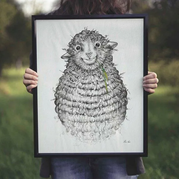 LIGARTI Kunstdruck »Wollfried« von LIGARTI | A4, A3 oder A2 | Wandbild | Poster | Kunst – Produktbild 2 von 4