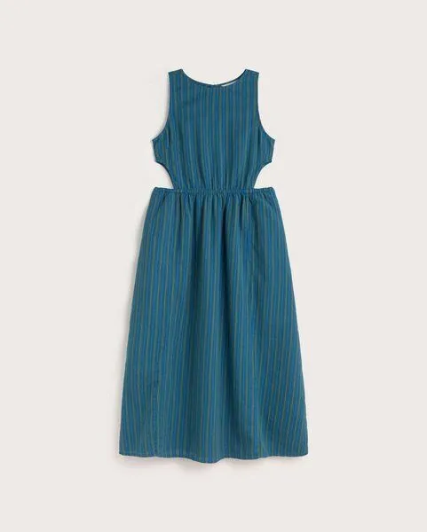 thinking mu thinking mu Kleid, Kin aus Bio-Baumwolle, Blau-grün, – Produktbild 1 von 3
