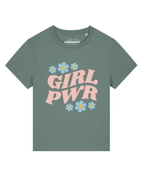 watapparel watapparel T-Shirt Frauen Girl power, Green bay, – Produktbild 1 von 2