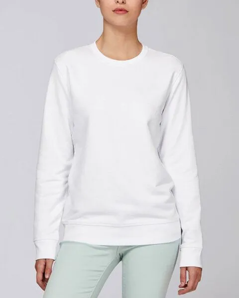Human Family Human Family Bio Unisex Rundhals-Sweatshirt - "Change your view", Weiss, – Produktbild 4 von 4