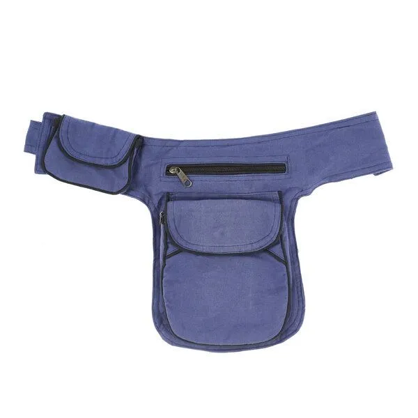 short'n'pietz short'n'pietz handgenähte Gürteltasche mit verstellbarem Gürtel, Blau, – Produktbild 1 von 8