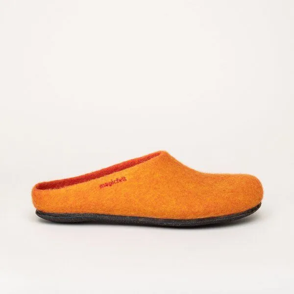 Magicfelt Magicfelt Filz-Hausschuh 709 aus 100% Merino-Wolle für Damen & Herren, Orange, – Produktbild 4 von 4