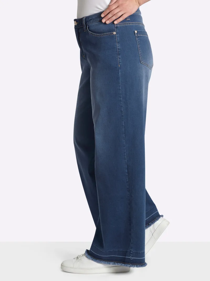 sheego Jeans darkblue-stone-washed, Darkblue-stone-washed, – Produktbild 2 von 2