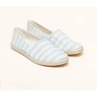 Gottstein Gottstein Camping Duo Linen-Espadrille aus zertifizierten Leinen für Damen - Sommerschuh mit Gummisohle, Blau, – Produktbild 1 von 1