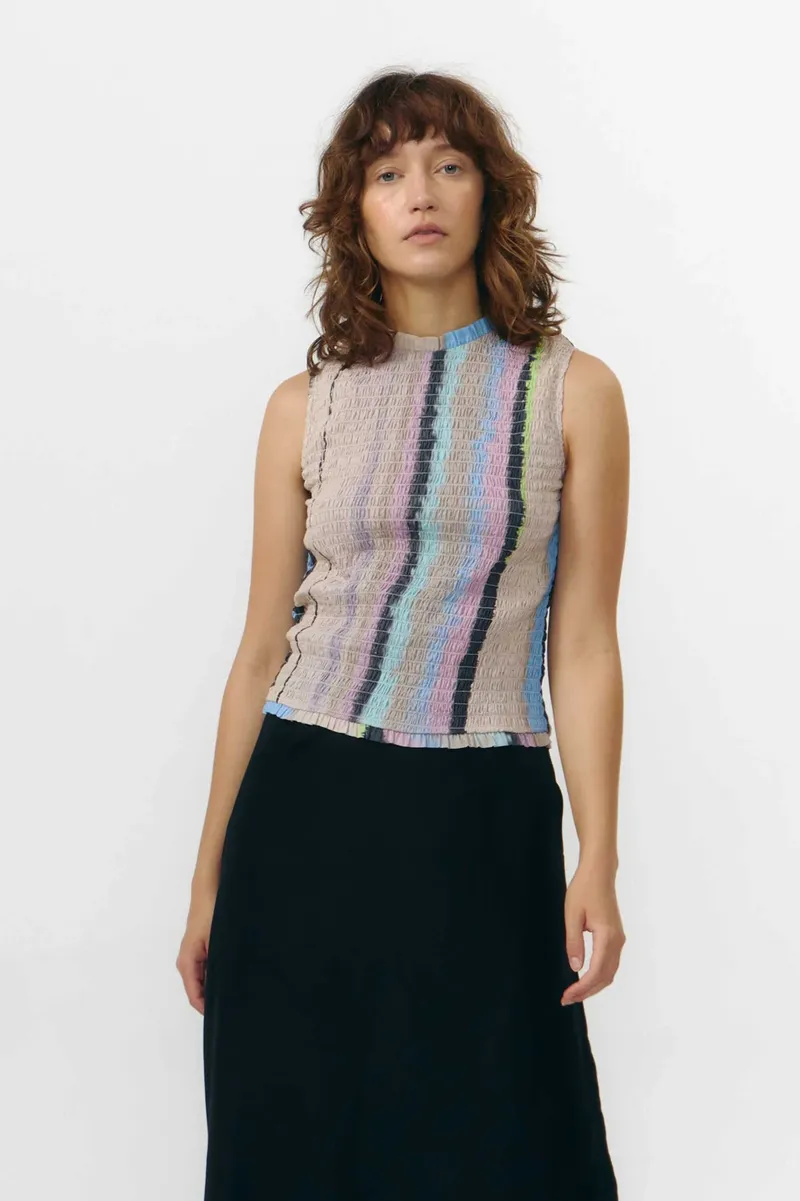 SUITE13LAB SUITE13LAB Damen vegan Top Matre Print Ones Multicolour, Beige, – Produktbild 2 von 2