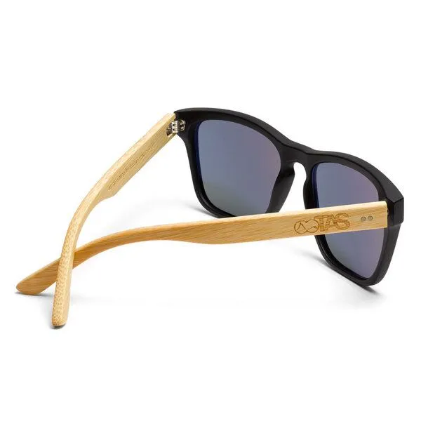 TAKE A SHOT TAKE A SHOT Sonnenbrille The Shadow Bambus, Schwarz, – Produktbild 3 von 4