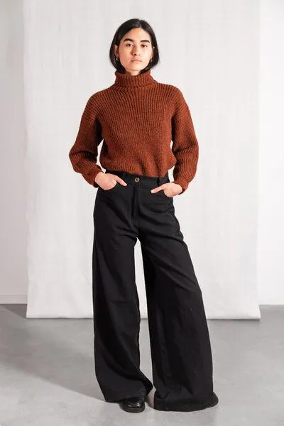 Jyoti - Fair Works Jyoti - Fair Works Bio-Baumwoll Hose Tarani, Schwarz, – Produktbild 1 von 4