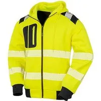Result Genuine Recycled Result Genuine Recycled Sicherheits Softshelljacke Berufbekleidung Reflektierend bis Gr.3XL Warnschutz, Gelb (fluorescent)/schwarz, – Produktbild 1 von 1