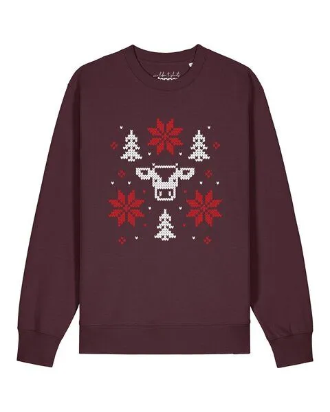 watapparel watapparel Sweatshirt Unisex Christmas with love, Red brown, – Produktbild 1 von 2