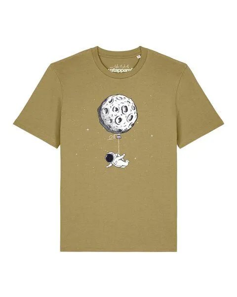 watapparel watapparel T-Shirt Unisex Funny Spaceman, Faded olive, – Produktbild 1 von 2