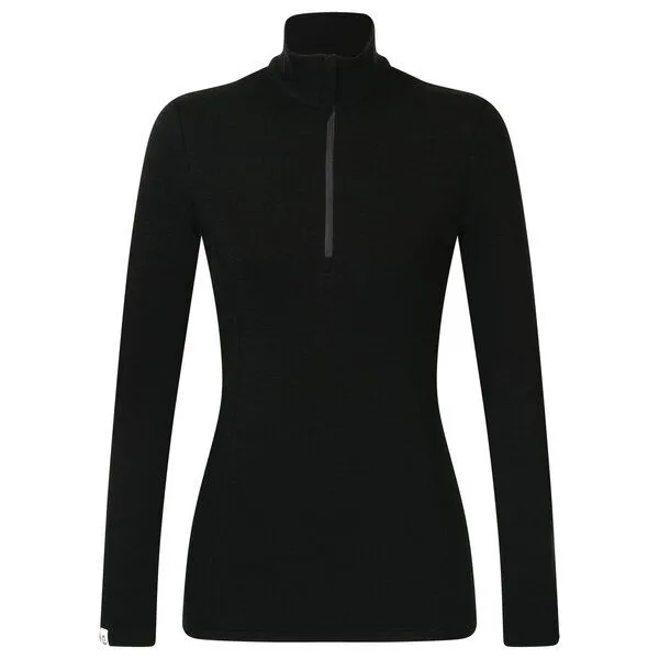 Kaipara - Merino Sportswear Kaipara - Merino Sportswear Merino Zip-Neck Slimfit 250 Damen, Schwarz, – Produktbild 1 von 2