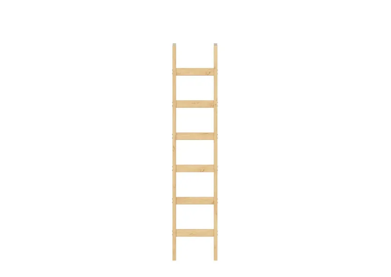OTTO home Leiterregal Soeren Leiter B/T/H: 40/1,8/190 cm, massive Kiefer, FSC®-zertifiziert, passend für Regal Soeren Höhe 220 cm, funktionales Design, Beige, – Produktbild 4 von 5