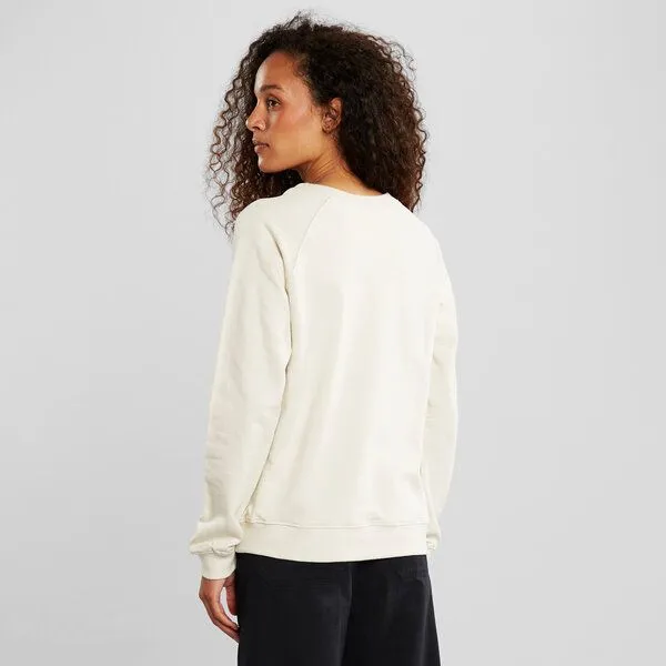 Dedicated Dedicated Sweatshirt Ystad Raglan Base, Oat white / rainy day (weiss), – Produktbild 4 von 4