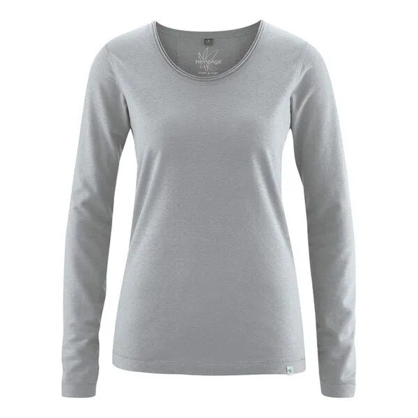 HempAge HempAge Damen Langarm-Shirt Lene Hanf/Bio-Baumwolle, Rock, – Produktbild 1 von 3