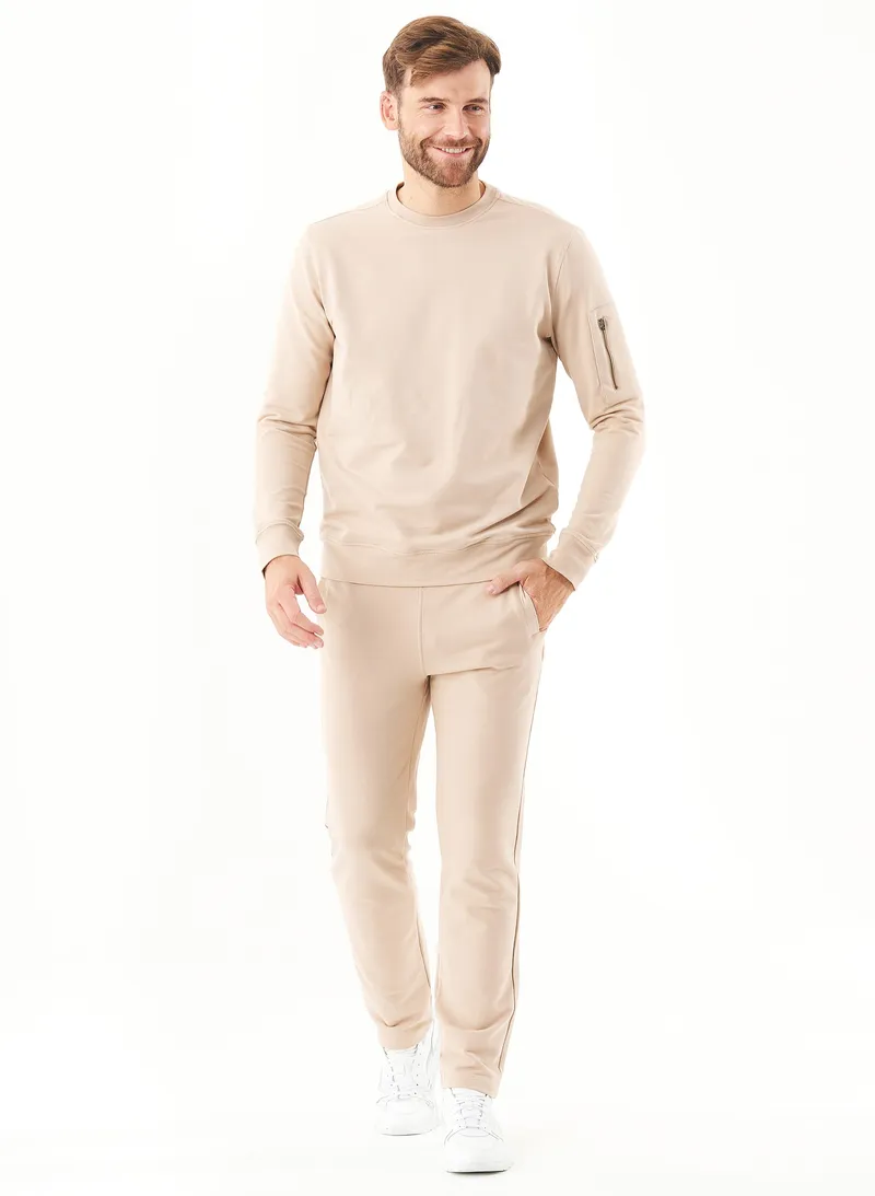 ORGANICATION ORGANICATION Herren vegan Sweatshirt Beige, Beige, – Produktbild 1 von 2