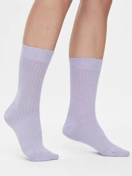 Natural Vibes Natural Vibes Ribbed Socken Bio GOTS | Lila Socken | Pinke Socken | Bunte Socken | Herren Damen Socken, Lila, – Produktbild 3 von 3