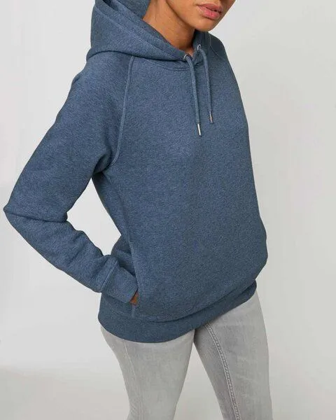 YTWOO YTWOO Hoodie für Damen und Herren, Kapuzenpullover, Basic, Unisex, Blau meliert, – Produktbild 2 von 3
