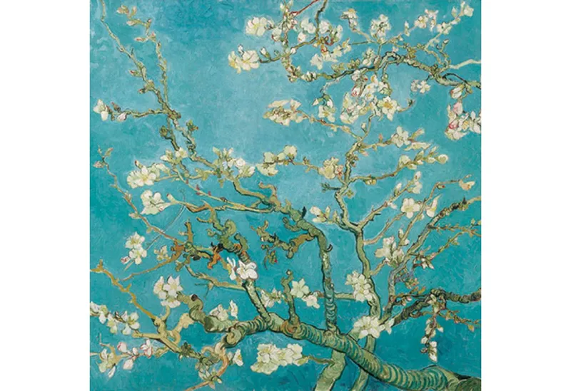 Ambiente Luxury Paper Products Papierserviette, Servietten Papier 33x33cm 3-lag. mit Mandelzweig & Blüten Motiv 20 Stk, Blau, – Produktbild 1 von 1