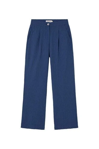 thinking mu thinking mu Damen Hose Manolita Seersucker, Cobalt (blau), – Produktbild 1 von 1