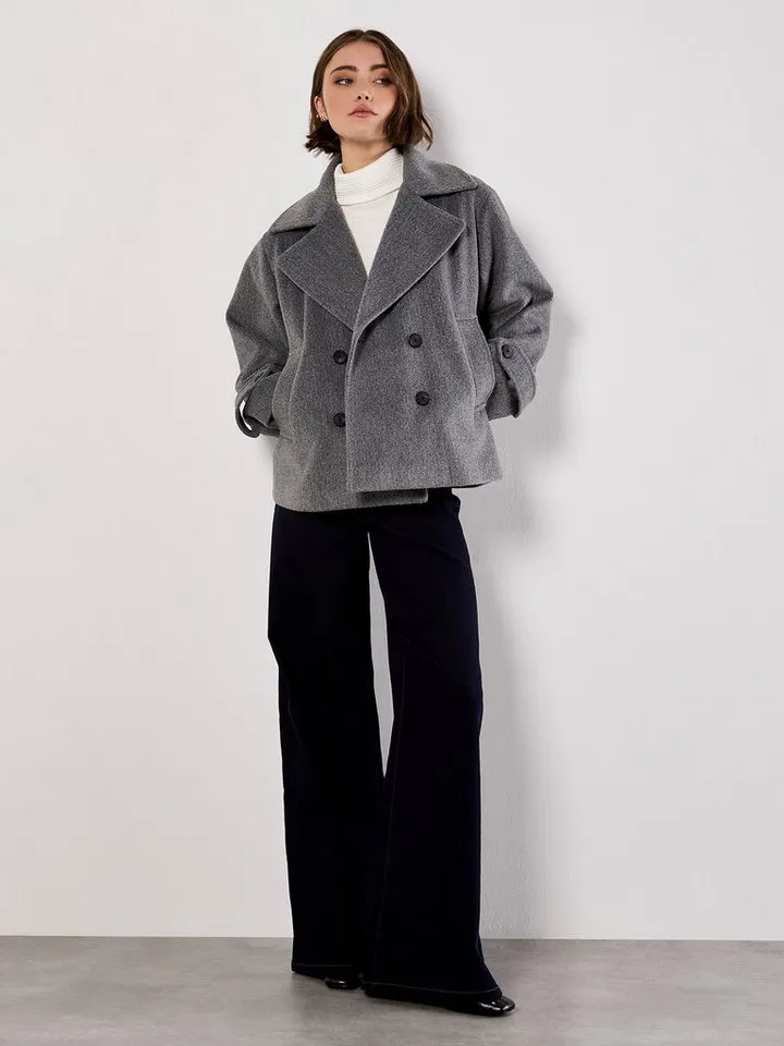 Apricot Apricot Kurzjacke Kurzjacke im Zweireiher Stil, Grau, – Produktbild 5 von 5