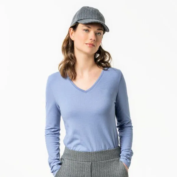 Living Crafts Living Crafts Langarm-Shirt - TARANA, Lavender dust (blau), – Produktbild 1 von 4