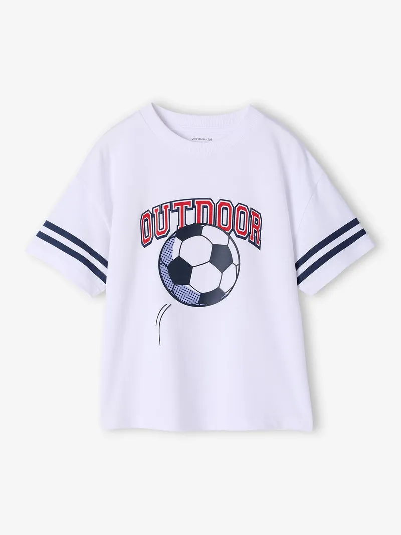 Vertbaudet T-Shirt Fußballprint Jungen, Weiß, – Produktbild 3 von 4