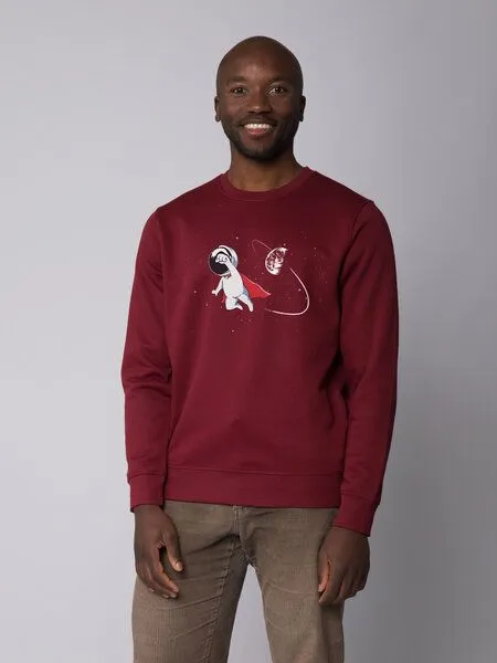 watapparel watapparel Sweatshirt Unisex Superastronaut, Burgundy, – Produktbild 2 von 4