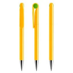 prodir prodir® Drehkugelschreiber DS1 TPC Twist, blaue Mine, gelb/grün – Produktbild 1 von 1