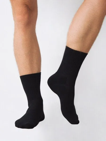 Honest Basics Honest Basics Tennis-Socken 3er-Pack, Schwarz, – Produktbild 2 von 4