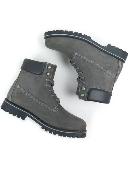 Will's Vegan Shop Will's Vegan Shop Isolierte Dock-Stiefel, Grey vegan suede, – Produktbild 1 von 3
