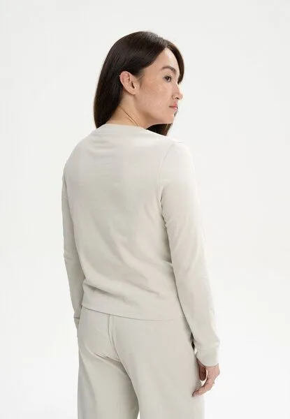 MELA MELA Langarmshirt schwer Style AASTHA aus 100% Bio-Baumwolle, Birke, – Produktbild 3 von 5