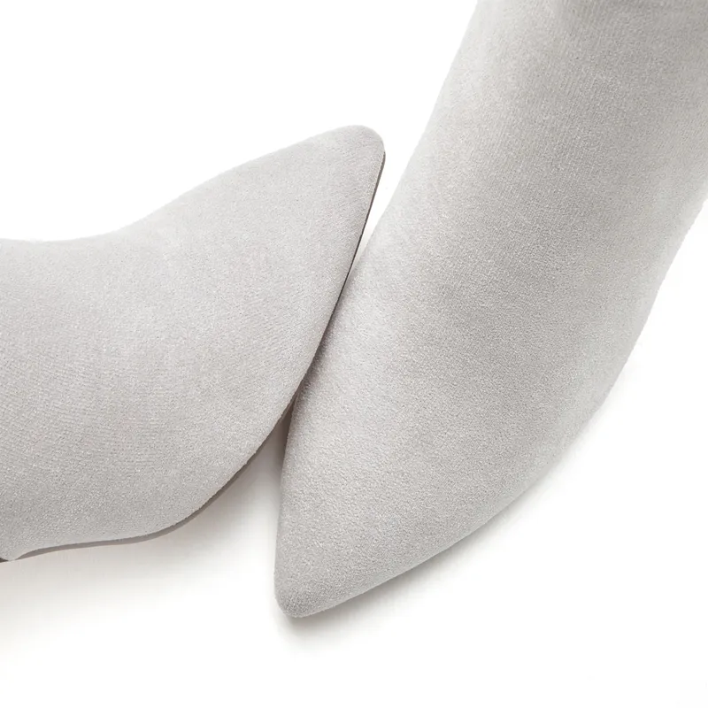 Lascana High-Heel-Stiefelette, Hellgrau, – Produktbild 2 von 3