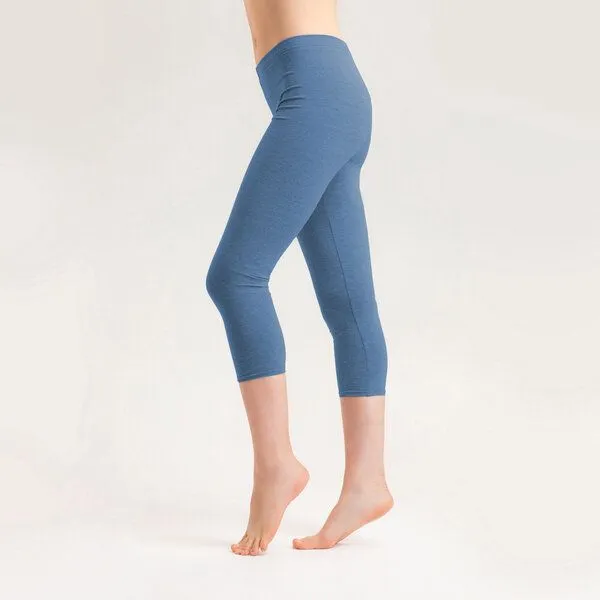 Frija Omina Frija Omina Bio Capri Leggings, 3/4 Leggings dunkel, Blau-meliert, – Produktbild 1 von 3