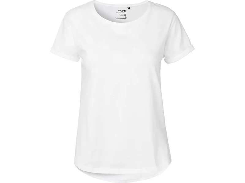 Neutral Neutral Bio-Damen-T-Shirt mit Roll-Up-Ärmeln, weiß, Gr. S – Produktbild 1 von 1
